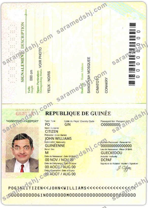 Guinea Passport (2014-2018)